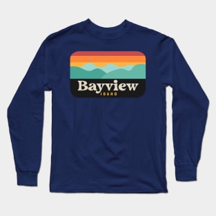 Bayview Idaho Lake Pend Oreille Coeur d'Alene Mountains Long Sleeve T-Shirt